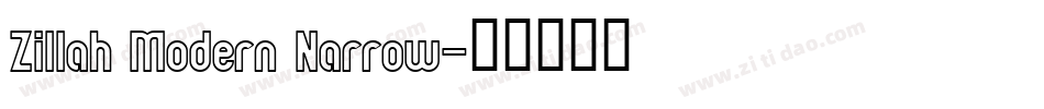 Zillah Modern Narrow字体转换